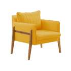 Poltrona Orion Veludo Amarela