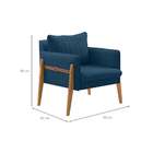 Poltrona Orion Veludo Azul Marinho