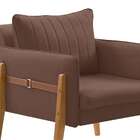 Poltrona Orion Veludo Marrom