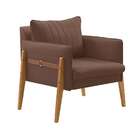 Poltrona Orion Veludo Marrom