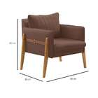 Poltrona Orion Veludo Marrom