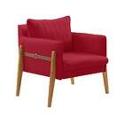 Poltrona Orion Veludo Vermelha