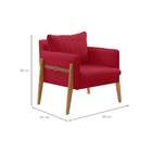 Poltrona Orion Veludo Vermelha