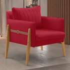 Poltrona Orion Veludo Vermelha