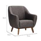 Poltrona Paloma Linho Mescla Marrom E Castanho