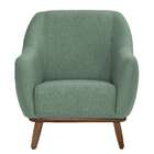 Poltrona Paloma Linho Mescla Verde Salvia E Castanho