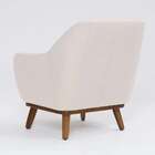 Poltrona Paloma Linho Pérola E Castanho