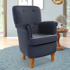 Poltrona Pandora / Couro Azul