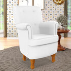 Poltrona Pandora / Couro Branco