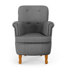 Poltrona Pandora / Linho Cinza Escuro