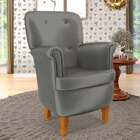 Poltrona Pandora / Veludo Cinza Claro