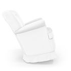 Poltrona Pandora Com Balanço E Puff Izar Couro Branco Aradecor