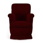 Poltrona Pandora Com Balanço E Puff Izar Sued Bordô Aradecor
