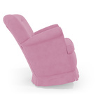 Poltrona Pandora Com Balanço E Puff Izar Sued Rosê Aradecor