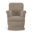 Poltrona Pandora Com Balanço E Puff Quasar Sued Capuccino Ara