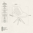 Poltrona Pandora Para Sala Com Base Giratória Linho Arvore Ci