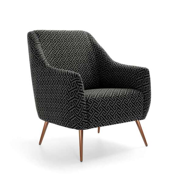 Poltrona Paola I Preta E Cinza