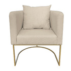 Poltrona Paola Linho Base Metálica Dourado D03 - D'rossi - Gr