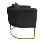 Poltrona Paola Linho Base Metálica Dourado D03 - D'rossi - Pr