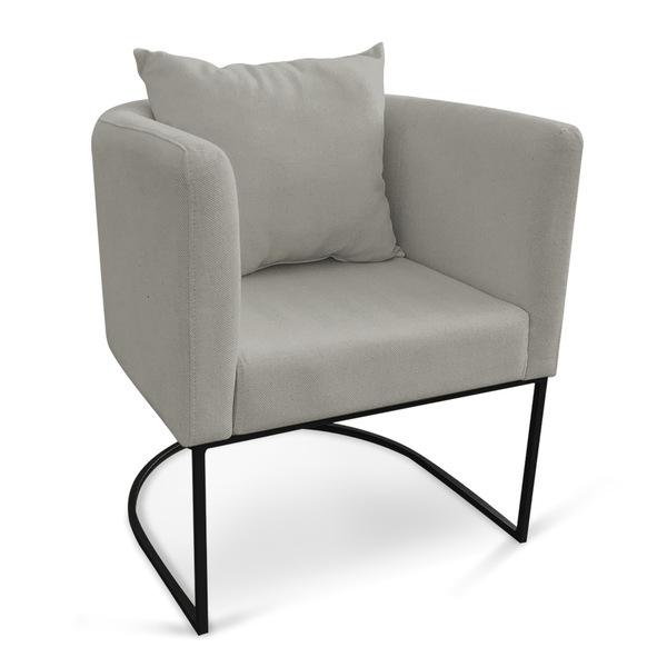 Poltrona Paola Linho Base Metálica Preto D03 - D'rossi  - A26