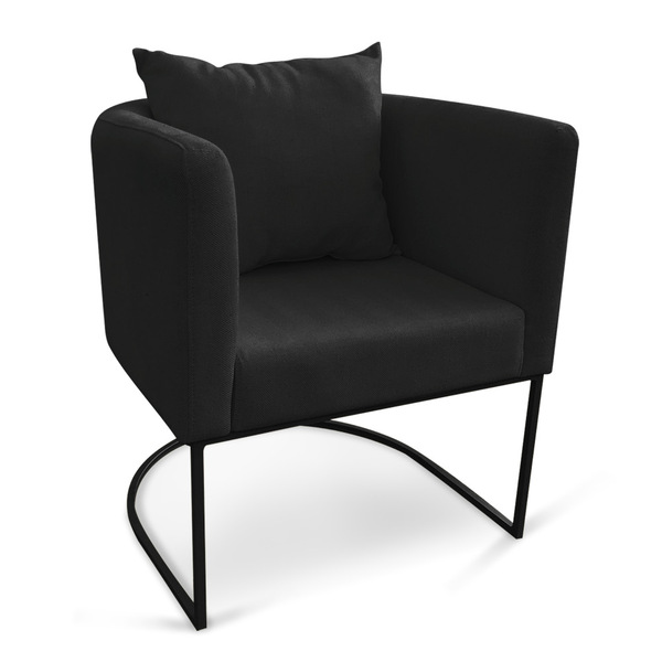 Poltrona Paola Linho Base Metálica Preto D03 - D'rossi  - A79