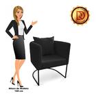 Poltrona Paola Linho Base Metálica Preto D03 - D'rossi  - A79