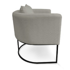 Poltrona Paola Linho Grafite A26 Base Metálica Preto D03 - D'