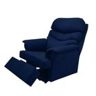 Poltrona Papai Elétrica Reclinável Alana Suede Azul Marinho