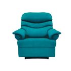 Poltrona Papai Elétrica Reclinável Alana Suede Azul Turquesa