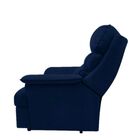 Poltrona Papai Manual Reclinável Alana Suede Azul Marinho