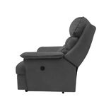 Poltrona Papai Manual Reclinável Alana Suede Cinza Grafite