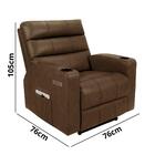 Poltrona Papai Reclinável Florença Motorizada Touch Com Porta