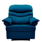 Poltrona Papai Reclinável Manual Alana J01 Suede Azul Royal