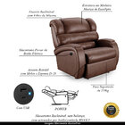 Poltrona Papai Reclinável Napoli Contr Power Elétrico Usb Pu