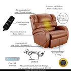 Poltrona Papai Reclinável Napoli Elétrica Botão Led Massagem