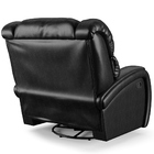 Poltrona Papai Reclinável Napoli Glider Girat. Massagem Pu Pt