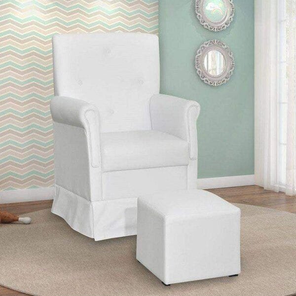 Poltrona Para Amamentação Com Balanço E Puff Suzi Phoenix Bab