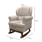 Poltrona Para Amamentação Linho Pés Canoa Com Puff Sabrina Be