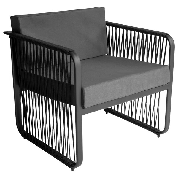 Poltrona Para Área Externa Santiago Em Alumínio E Corda Náuti