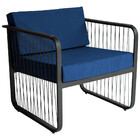 Poltrona Para Área Externa Santiago Em Alumínio E Fibra Sinté