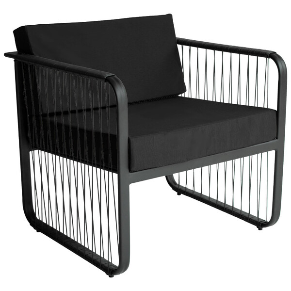 Poltrona Para Área Externa Santiago Em Alumínio E Fibra Sinté