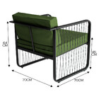 Poltrona Para Área Externa Santiago Em Alumínio E Fibra Sinté