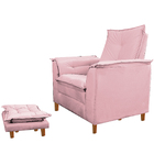 Poltrona Para Clinica De Estética Malu Puff E Almofada Rosa