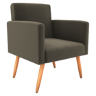 Poltrona Para Decoração Belém Suede Cappuccino