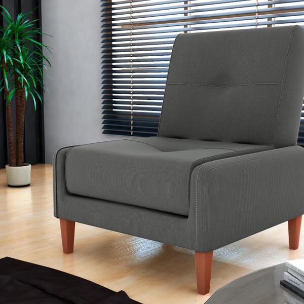 Poltrona Para Descanço Confortavel Blanca Matrix Cinza