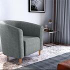 Poltrona Para Descanço Decorativa Genova Matrix Cinza