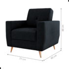 Poltrona Para Descanso Alaric Veludo Preto