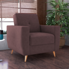 Poltrona Para Descanso Alaric Veludo Rose