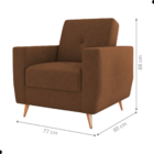 Poltrona Para Descanso Lima Veludo Ferrugem