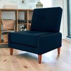 Poltrona Para Descanso Mael Suede Azul